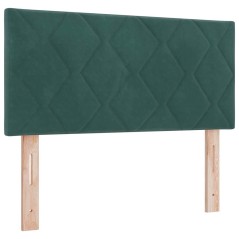 vidaXL Testata LED design blocchi di diamante verde scuro 100 cm in velluto