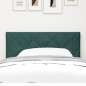 vidaXL Testata LED design blocchi di diamante verde scuro 100 cm in velluto