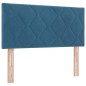 vidaXL Testata LED Blu Scuro di Design a Blocchi a Forma di Diamante da 100 cm in Velluto vidaXL Testata LED Blu Scuro di Design a Blocchi a Forma di Diamante da 100 cm in Velluto