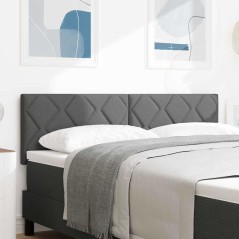 Testata LED vidaXL Design a Rombi Grigio Scuro 144 cm Tessuto