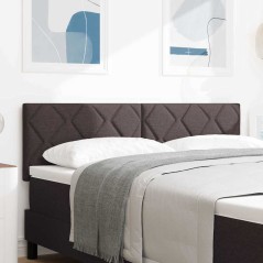 Testata LED vidaXL Design Rombi Marrone Scuro 144 cm Tessuto