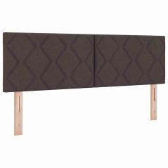 Testata LED vidaXL Design Rombi Marrone Scuro 144 cm Tessuto