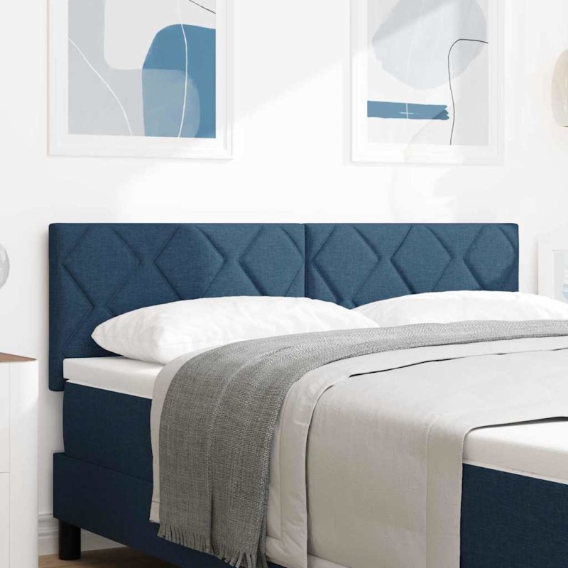 Testiera vidaXL Design a Blocchi di Diamante Blu 144 cm Tessuto Testiera vidaXL Design a Blocchi di Diamante Blu 144 cm Tessuto