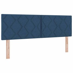 Testiera vidaXL Design a Blocchi di Diamante Blu 144 cm Tessuto