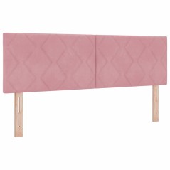 vidaXL Testiera LED Design Blocco Diamante Rosa 144 cm in velluto
