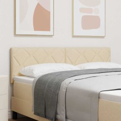 vidaXL Testata LED Design a Blocchi di Diamante Panna 160 cm in Tessuto
