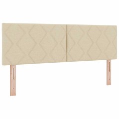 vidaXL Testata LED Design a Blocchi di Diamante Panna 160 cm in Tessuto