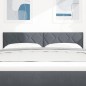 vidaXL Testata LED Design Blocchi Diamante Grigio Scuro 160 cm in Velluto
