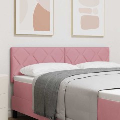 vidaXL Testiera LED design blocchi di diamante rosa 160 cm