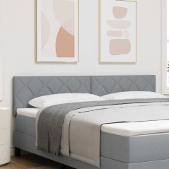 Testata LED vidaXL Design a Blocchi di Diamante Grigio Chiaro 180 cm Tessuto