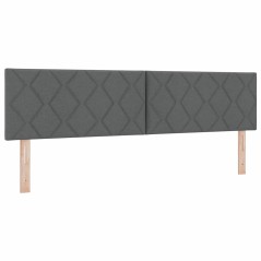 Testata LED Design a Blocchi di Diamante Grigia Scura 180 cm Tessuto