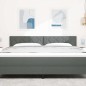 Testata LED Design a Blocchi di Diamante Grigia Scura 180 cm Tessuto