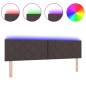 Testata LED vidaXL Design Blocchi Diamante Marrone Scuro 180 cm Tessuto