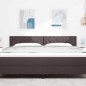 Testata LED vidaXL Design Blocchi Diamante Marrone Scuro 180 cm Tessuto
