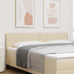 Testata a LED vidaXL Design Blocchi Diamante Crema 180 cm Tessuto