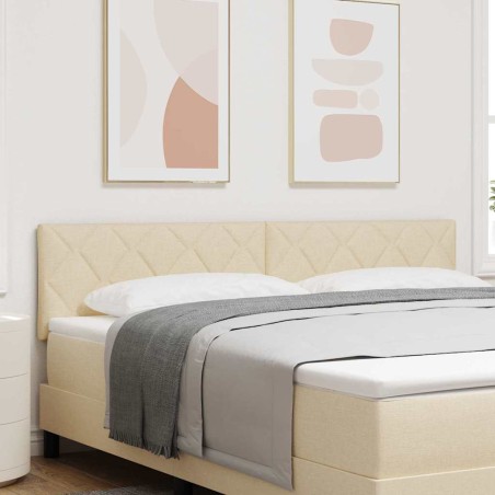 Testata a LED vidaXL Design Blocchi Diamante Crema 180 cm Tessuto