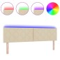 Testata a LED vidaXL Design Blocchi Diamante Crema 180 cm Tessuto