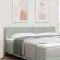 vidaXL Testata LED cubi di diamante grigio chiaro, 180 cm in velluto