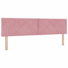 vidaXL Testiera LED Design Diamond Blocks Rosa 180 cm in velluto