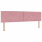vidaXL Testiera LED Design Diamond Blocks Rosa 180 cm in velluto