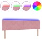 vidaXL Testiera LED Design Diamond Blocks Rosa 180 cm in velluto