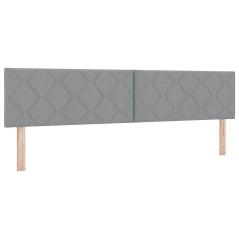 Testata LED vidaXL con design a blocchi di diamante grigio chiaro, 200 cm in tessuto