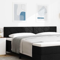 Testiera LED vidaXL Design a blocchi di diamante nera 200 cm tessuto
