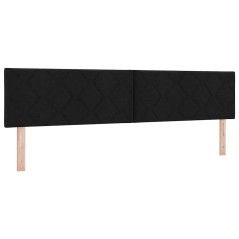 Testiera LED vidaXL Design a blocchi di diamante nera 200 cm tessuto