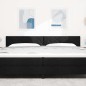 Testiera LED vidaXL Design a blocchi di diamante nera 200 cm tessuto