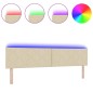 Testata LED vidaXL Design a Rombi Panna 200 cm Tessuto