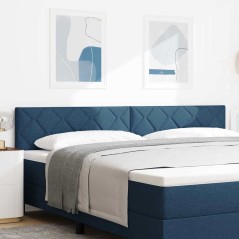 Testata Letto LED Design a Blocchi di Diamante Blu 200 cm Tessuto