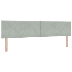 vidaXL Testiera LED Design Diamante Grigio Chiaro 200 cm