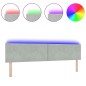 vidaXL Testiera LED Design Diamante Grigio Chiaro 200 cm vidaXL Testiera LED Design Diamante Grigio Chiaro 200 cm