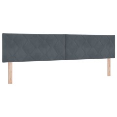 vidaXL Testiera LED Design a Diamante Grigio Scuro 200 cm in Velluto