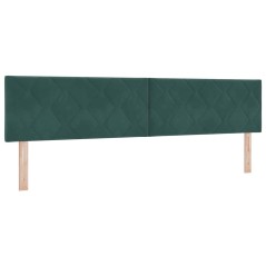 vidaXL Testiera LED a Blocchi di Diamante Verde Scuro da 200 cm in Velluto
