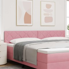 vidaXL Testata LED con design a blocchi e diamanti, rosa, 200 cm in velluto.