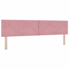 vidaXL Testata LED con design a blocchi e diamanti, rosa, 200 cm in velluto.