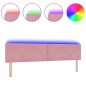 vidaXL Testata LED con design a blocchi e diamanti, rosa, 200 cm in velluto.