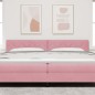 vidaXL Testata LED con design a blocchi e diamanti, rosa, 200 cm in velluto.