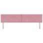 vidaXL Testata LED con design a blocchi e diamanti, rosa, 200 cm in velluto.