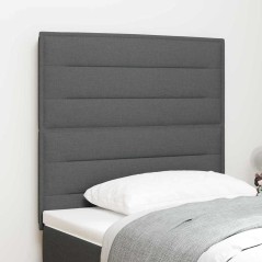 vidaXL Testata LED Design Linea Grigio Scuro 90 cm Tessuto