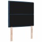 vidaXL Testiera a LED Design Linee Blu 90 cm Tessuto