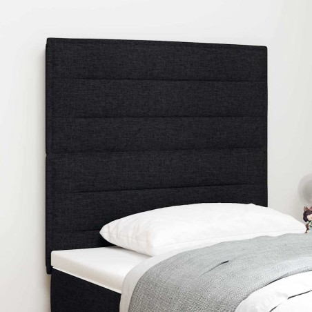 vidaXL Testiera LED Design Linee Nera 100 cm Tessuto