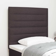 vidaXL Testata LED Design Linee Marrone Scuro 100 cm Tessuto
