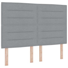 vidaXL Testata LED Design Linee Grigio Chiaro 72 cm Tessuto