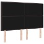 vidaXL Testata LED Design Linee Marrone Scuro 72 cm Tessuto
