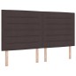 vidaXL Testiera LED Design Linee Marrone Scuro 90 cm Tessuto vidaXL Testiera LED Design Linee Marrone Scuro 90 cm Tessuto