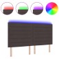 vidaXL Testiera LED Design Linee Marrone Scuro 90 cm Tessuto vidaXL Testiera LED Design Linee Marrone Scuro 90 cm Tessuto
