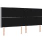 vidaXL Testata LED Design Linee Grigio Chiaro 200 cm Tessuto