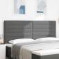 vidaXL Testata LED Design Linee Grigio Scuro 100 cm Tessuto